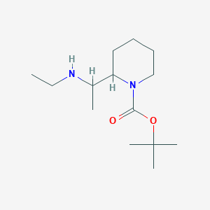 molecular formula C14H28N2O2 B13945632 tert-Butyl 2-(1-(ethylamino)ethyl)piperidine-1-carboxylate 