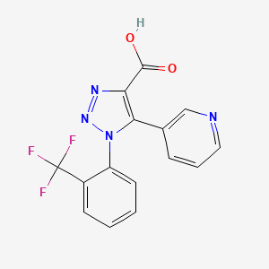5-(pyridin-3-yl)-1-[2-(trifluoromethyl)phenyl]-1H-1,2,3-triazole-4-carboxylic acid