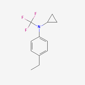 molecular formula C12H14F3N B13945665 N-cyclopropyl-4-ethyl-N-(trifluoromethyl)aniline 