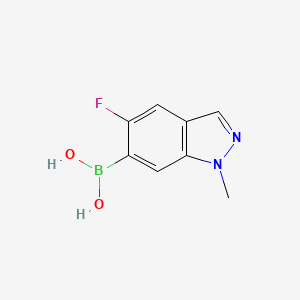 molecular formula C8H8BFN2O2 B1394567 5-氟-1-甲基-1H-吲唑-6-硼酸 CAS No. 2096331-06-3