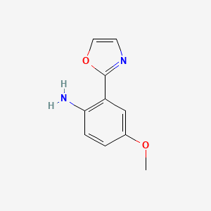 molecular formula C10H10N2O2 B13945674 4-Methoxy-2-(1,3-oxazol-2-yl)aniline CAS No. 769921-95-1