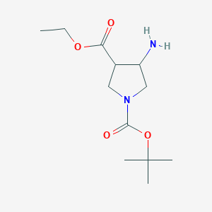1-Tert-butyl 3-ethyl 4-aminopyrrolidine-1,3-dicarboxylate