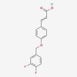 molecular formula C16H12F2O3 B1394569 2-Propenoic acid, 3-[4-[(3,4-difluorophenyl)methoxy]phenyl]- CAS No. 649740-48-7