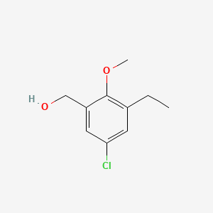 molecular formula C10H13ClO2 B13945692 5-Chloro-3-ethyl-2-methoxybenzyl alcohol CAS No. 56911-75-2