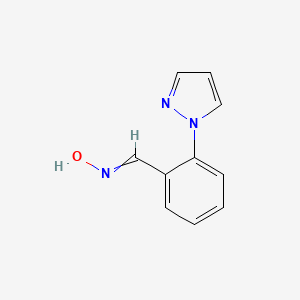 molecular formula C10H9N3O B1394574 2-(1H-pyrazol-1-yl)benzenecarbaldehyde oxime CAS No. 1017782-44-3