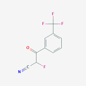 molecular formula C10H5F4NO B1394577 2-Fluoro-3-oxo-3-[3-(trifluoromethyl)phenyl]propanenitrile CAS No. 1263063-11-1