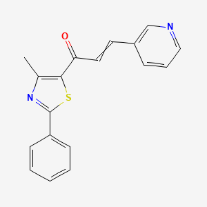 molecular formula C18H14N2OS B1394578 (E)-1-(4-甲基-2-苯基-1,3-噻唑-5-基)-3-(3-吡啶基)-2-丙烯-1-酮 CAS No. 1211941-77-3