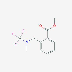 molecular formula C11H12F3NO2 B13945810 Methyl 2-((methyl(trifluoromethyl)amino)methyl)benzoate 