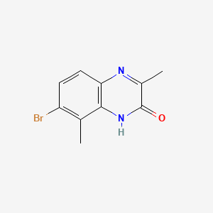 molecular formula C10H9BrN2O B13945816 7-Bromo-3,8-dimethyl-2(1H)-quinoxalinone 