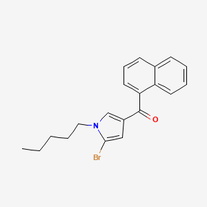 molecular formula C20H20BrNO B1394583 (5-溴-1-戊基-1H-吡咯-3-基)(萘-1-基)甲酮 CAS No. 914458-53-0