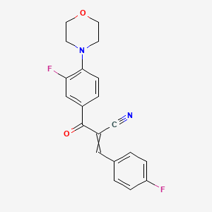 (Z)-2-(3-fluoro-4-morpholinobenzoyl)-3-(4-fluorophenyl)-2-propenenitrile