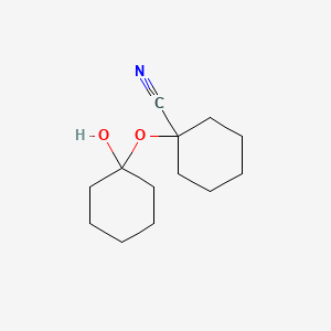 molecular formula C13H21NO2 B13945862 Cyclohexanecarbonitrile, 1-(1-hydroxycyclohexyl)oxy- CAS No. 63918-94-5
