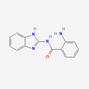 molecular formula C14H12N4O B13945868 2-amino-N-(1H-benzimidazol-2-yl)benzamide CAS No. 401588-96-3