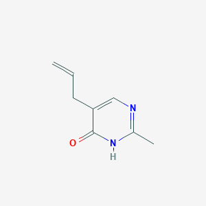 molecular formula C8H10N2O B13945877 4-Pyrimidinol,5-allyl-2-methyl- CAS No. 90006-94-3