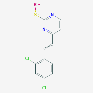 molecular formula C12H7Cl2KN2S B1394589 Potassium 4-(2,4-dichlorostyryl)-2-pyrimidinethiolate CAS No. 318248-62-3