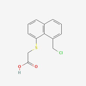 molecular formula C13H11ClO2S B13945909 Acetic acid, 2-(8-chloromethyl-1-naphthylthio)- CAS No. 64059-42-3