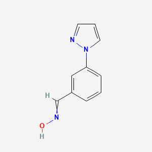 molecular formula C10H9N3O B1394591 N-[(3-pyrazol-1-ylphenyl)methylidene]hydroxylamine CAS No. 1017782-43-2