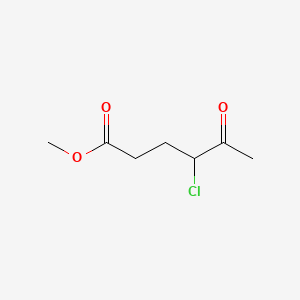molecular formula C7H11ClO3 B13945911 Methyl 4-chloro-5-oxohexanoate CAS No. 64037-75-8