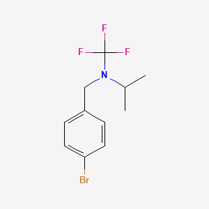 molecular formula C11H13BrF3N B13945918 N-(4-bromobenzyl)-N-(trifluoromethyl)propan-2-amine 