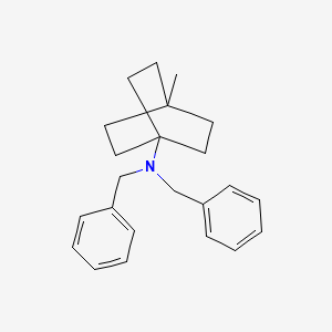 molecular formula C23H29N B13945941 N,N-dibenzyl-1-methylbicyclo[2.2.2]octan-4-amine CAS No. 55044-19-4