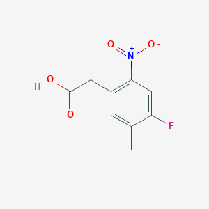 molecular formula C9H8FNO4 B1394595 2-(4-Fluoro-5-methyl-2-nitrophenyl)acetic acid CAS No. 1261079-63-3