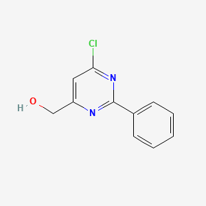 molecular formula C11H9ClN2O B1394600 (6-Chloro-2-phenylpyrimidin-4-yl)methanol CAS No. 325685-75-4
