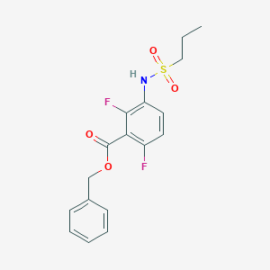 molecular formula C17H17F2NO4S B1394603 Benzyl 2,6-difluoro-3-(propane-1-sulfonamido)benzoate CAS No. 918523-45-2