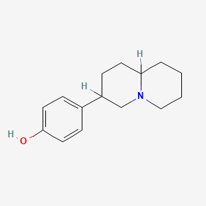 molecular formula C15H21NO B13946038 3-(4-Hydroxyphenyl)quinolizidine CAS No. 63716-70-1