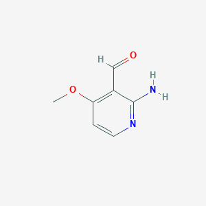molecular formula C7H8N2O2 B13946045 2-Amino-4-methoxynicotinaldehyde 