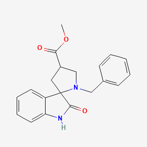 molecular formula C20H20N2O3 B1394605 Methyl 1'-benzyl-2-oxo-1,2-dihydrospiro[indole-3,2'-pyrrolidine]-4'-carboxylate CAS No. 1261079-75-7