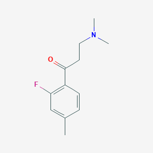 molecular formula C12H16FNO B13946052 3-(Dimethylamino)-1-(2-fluoro-4-methylphenyl)propan-1-one 