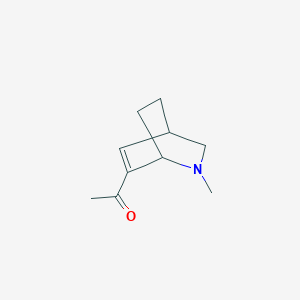 molecular formula C10H15NO B13946068 1-(2-Methyl-2-azabicyclo[2.2.2]oct-5-en-6-yl)ethan-1-one CAS No. 99803-20-0