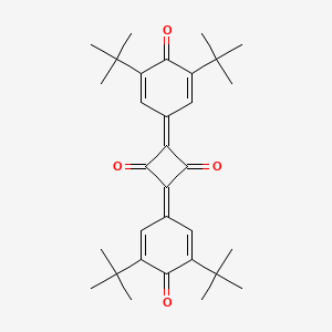 molecular formula C32H40O4 B13946069 1,3-Cyclobutanedione, 2,4-bis[3,5-bis(1,1-dimethylethyl)-4-oxo-2,5-cyclohexadien-1-ylidene]- CAS No. 61377-20-6
