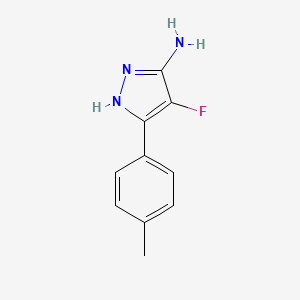 molecular formula C10H10FN3 B1394607 4-fluoro-3-(4-methylphenyl)-1H-pyrazol-5-amine CAS No. 1420660-49-6