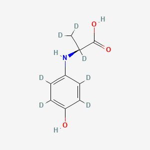 molecular formula C9H11NO3 B13946072 (2S)-2,3,3-trideuterio-2-(2,3,5,6-tetradeuterio-4-hydroxyanilino)propanoic acid 