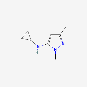 molecular formula C8H13N3 B13946129 N-cyclopropyl-1,3-dimethyl-1H-pyrazol-5-amine 