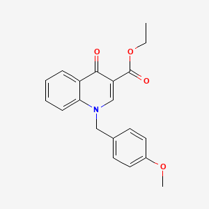molecular formula C20H19NO4 B1394616 1-[(4-甲氧基苯基)甲基]-4-氧代-1,4-二氢喹啉-3-羧酸乙酯 CAS No. 937268-26-3