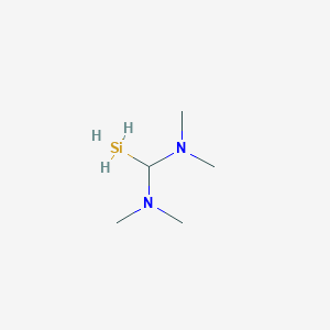 molecular formula C5H16N2Si B13946176 N,N,N',N'-tetramethyl-1-silylmethanediamine 