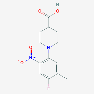 1-(4-Fluoro-5-methyl-2-nitrophenyl)piperidine-4-carboxylic acid