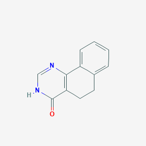 molecular formula C12H10N2O B13946197 5,6-Dihydrobenzo[h]quinazolin-4(1H)-one CAS No. 57711-34-9