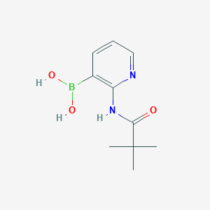 molecular formula C10H15BN2O3 B1394621 (2-Pivalamidopyridin-3-yl)boronic acid CAS No. 1036243-43-2