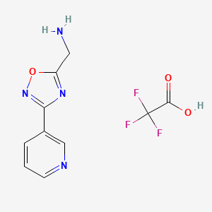 {[3-(3-Pyridinyl)-1,2,4-oxadiazol-5-yl]methyl}amine trifluoroacetate