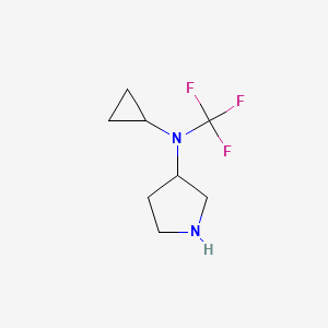 molecular formula C8H13F3N2 B13946374 N-cyclopropyl-N-(trifluoromethyl)pyrrolidin-3-amine 