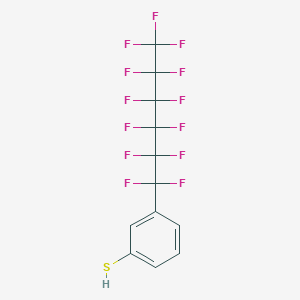 molecular formula C12H5F13S B13946375 3-(Tridecafluorohexyl)benzene-1-thiol CAS No. 56285-78-0