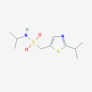 molecular formula C10H18N2O2S2 B13946378 N-isopropyl-1-(2-isopropylthiazol-5-yl)methanesulfonamide 