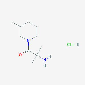 molecular formula C10H21ClN2O B1394638 2-氨基-2-甲基-1-(3-甲基-1-哌啶基)-1-丙酮盐酸盐 CAS No. 1220034-83-2