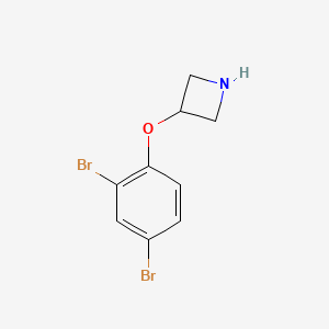 molecular formula C9H9Br2NO B1394641 3-(2,4-Dibromophenoxy)azetidine CAS No. 1219960-98-1