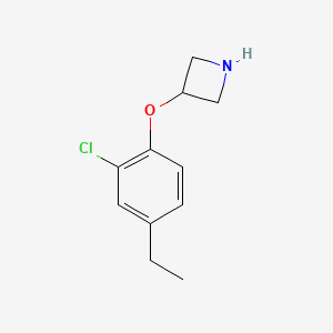 molecular formula C11H14ClNO B1394642 3-(2-Chloro-4-ethylphenoxy)azetidine CAS No. 1220027-93-9