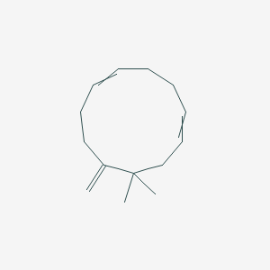 molecular formula C14H22 B13946432 8,8-Dimethyl-9-methylene-1,5-cycloundecadiene CAS No. 62338-54-9