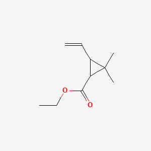 molecular formula C10H16O2 B13946444 Cyclopropanecarboxylic acid, 3-ethenyl-2,2-dimethyl-, ethyl ester CAS No. 60066-50-4
